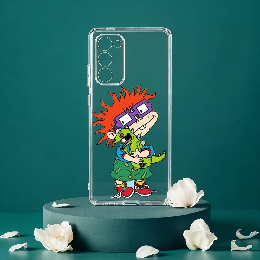 

Funny Cartoon R-Rugrats Phone Case For Samsung Galaxy S24 S25 S23 S22 S21 Plus S24 S25 Transparent Cover Case Samsung S22plus5G