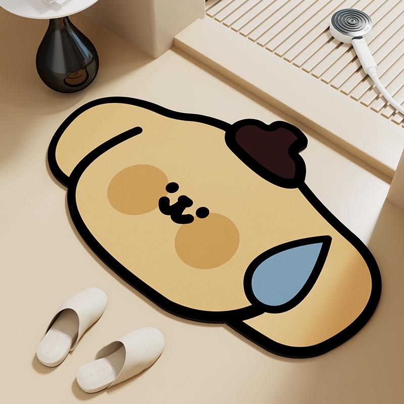 Toilet Floor Mat Panda Diatom Mud Bathroom Absorbent Mat Toilet Door Non-slip Quick-drying Foot Mat Bathroom Carpet Mat