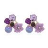 2024 Trendy Purple Flower Stud Earrings: Niche High-End Cold Tea Style