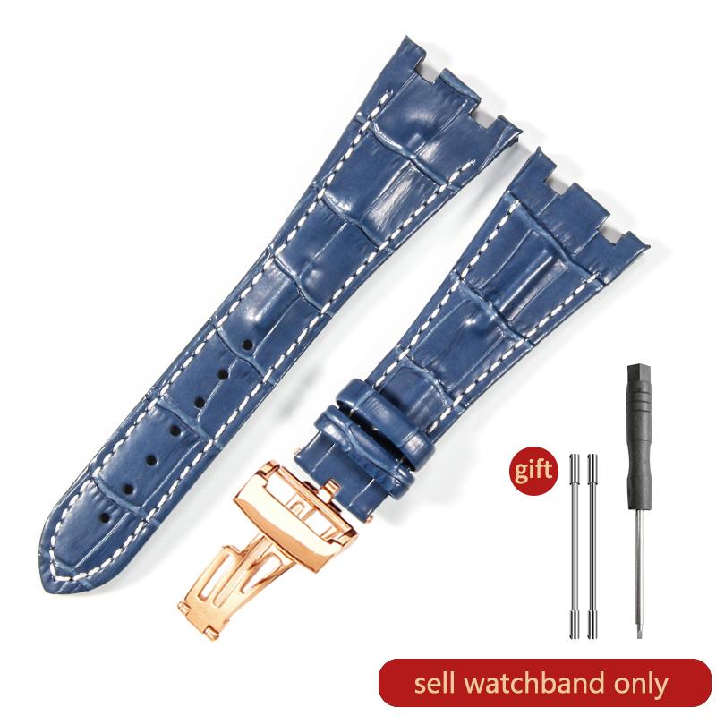 Cinturino Orologio in Pelle di Mucca Primo Strato per AP Aibi 15703 26471 26474 Serie Royal Oak Offshore 28mm Accessori Orologio per Uomo CinturinoMN