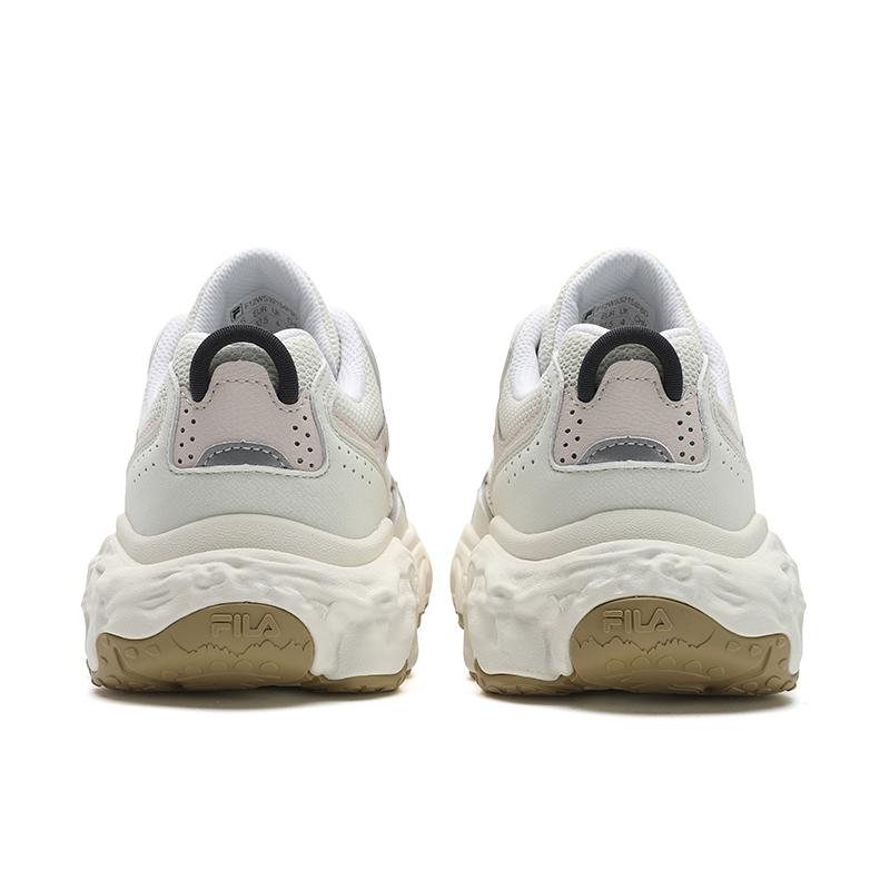 New FILA TORNADO Hurricane Shoes Breathable, Lightweight, Slip Resistant Low Top Casual Shoes Women's White Silver Pink F12W532154FBD