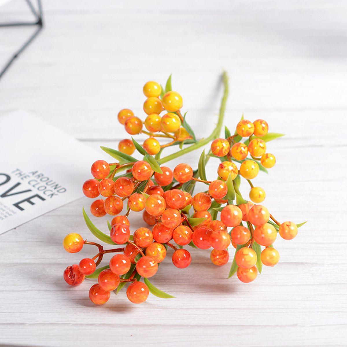 

Вечеринка Рождественский Куст Ветка Падуба Букет Искусственные Фрукты Рождественское Украшение Искусственная Ягода гранат