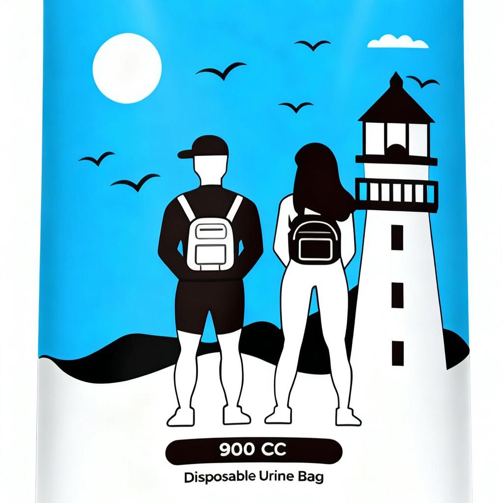 Urine Bag Portable Pee Container 900cc Urinary Bag For Men Women Elderly Camping Hiking Backpacking Car Road Trip Bed