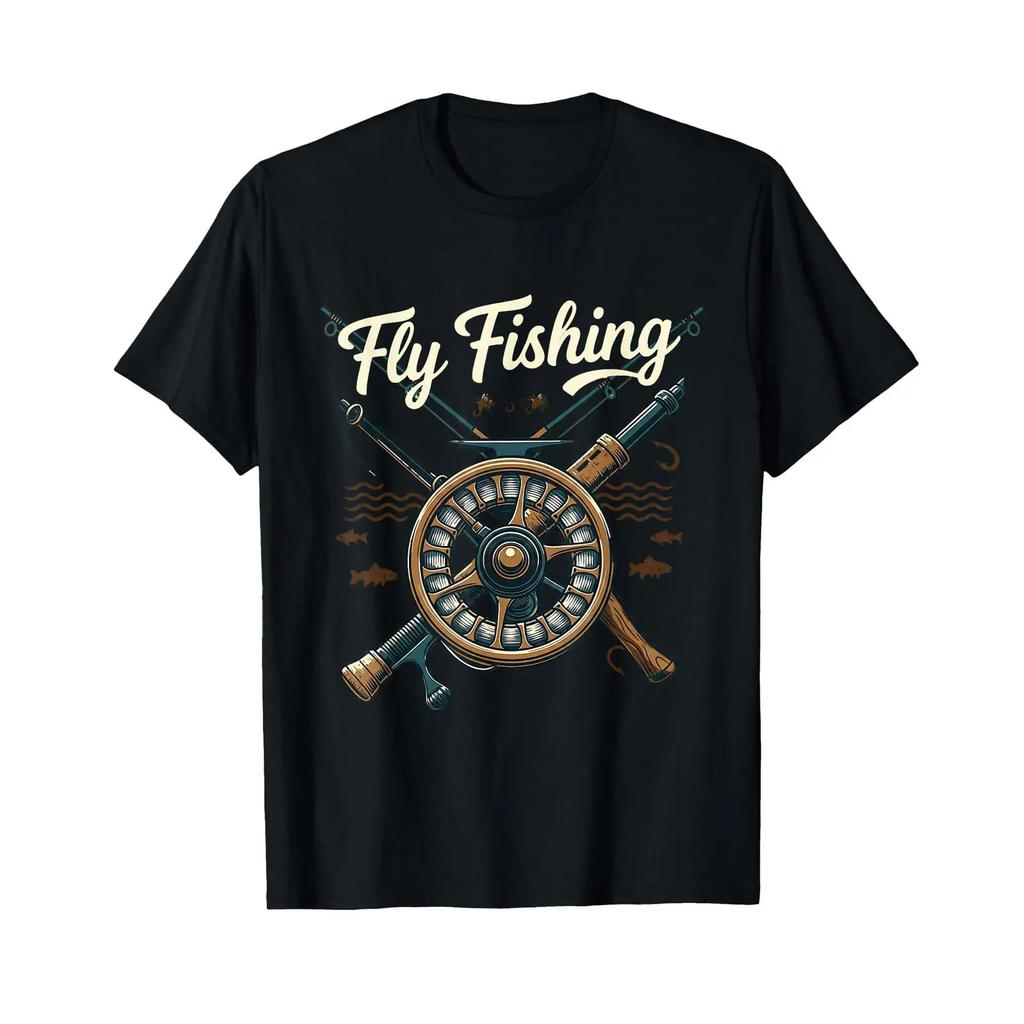 Fly Fishing Adventures Vintage Rod Design T Shirt Vintage Washed Versatile Streetwear Soft Top For Everyday Wear Stylish
