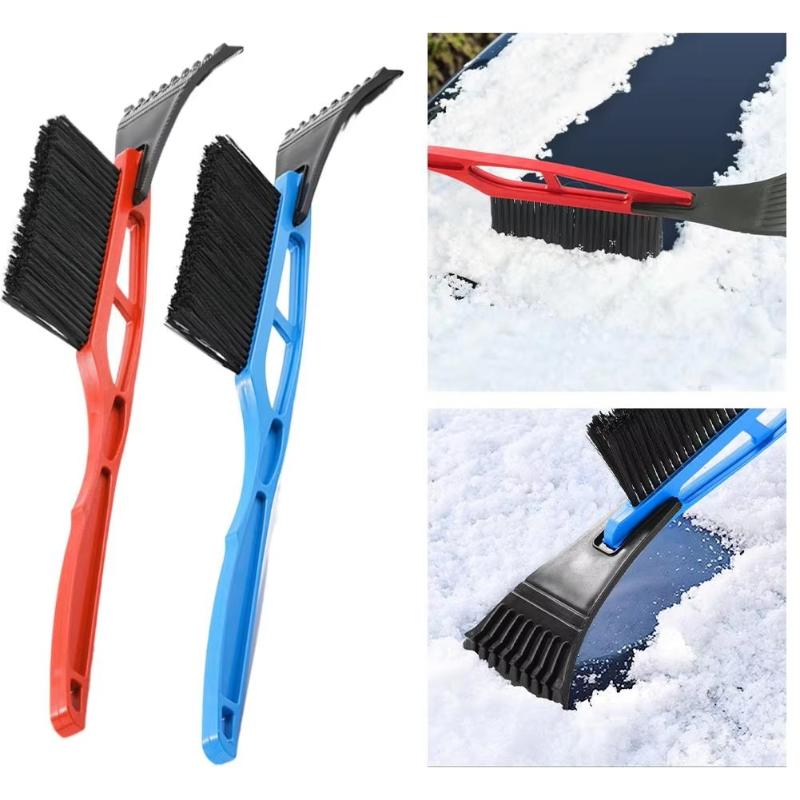 Double Head Car Snow Removal Shovel 2 In 1 Ice Scraper Snow Brush For Car Windshield Extra-Long Snow Shovel