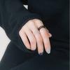 Lovely Women Hollow Flower Rings Cute Copper Girl Adjustable Rings Prom Wedding Night Party Jewelry