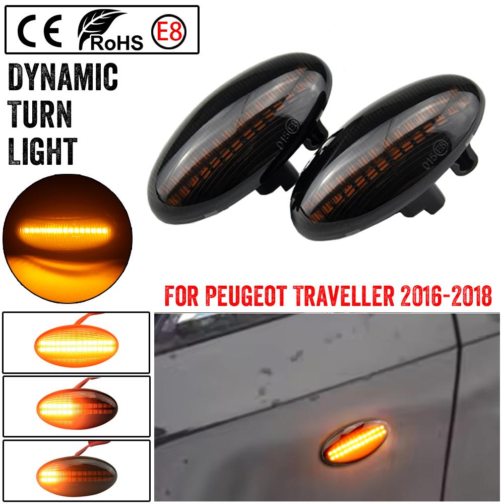 Dynamic Fender Turn Signal For Peugeot Citroen C1 C2 C3 C5 C6 107 206 307 207 407 607 1007 Berlingo Jumpy Led Light Side MarkerTurn Signal 2