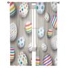 Easter Eggs Wood Grain Background Tulle Curtains For Living Room Bedroom Voile Sheer Curtain Window Home Decor Drapes