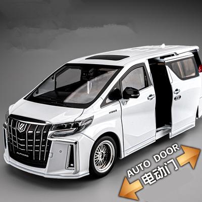 VLZH5 Large Size 1/18 Toyota Alphard MPV Alloy Car Model Diecast Metal Toy Vehicles Car Model Simulation Sound and Light Children Gift