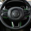 For Jeep Renegade 2015-2022 for Jeep Compass 2017-2020 ABS Car Interior Sticker Steering Wheel Trim Cover Decoration