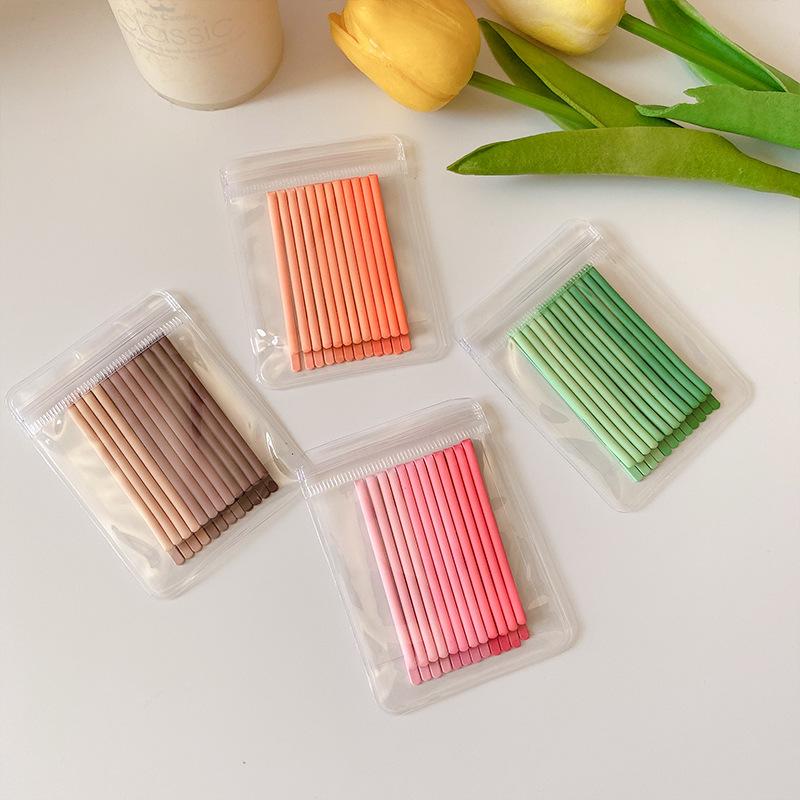 12Pcs/Set Candy Color Hairpins for Women Lady Bobby Pins Invisible Wave Curly Bride Disposable Hairgrip Barrette Hair Clips