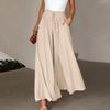 Casual Wide-Leg Cotton Linen Pants for Women - Slimming, Versatile, Plus Size, Spring/Summer Long Straight-Leg Design