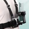 1 set Adjustable Phone Clip Holder With Chest Strap Fixation Bracket for Sport Camera Mobile Phone Camera Black Holder Accessory