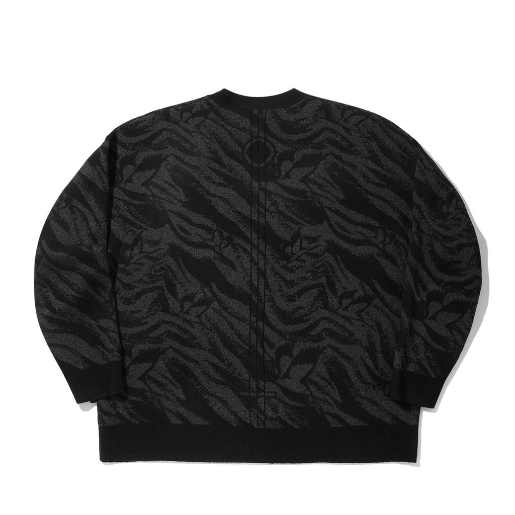 Li Ning X Jackie Chan Samarbete Kung Fu-serien All-over-tryck Andningsbar Mångsidig Lös passform Långärmad Stickad Topp Herrtoppar AMBV175-1