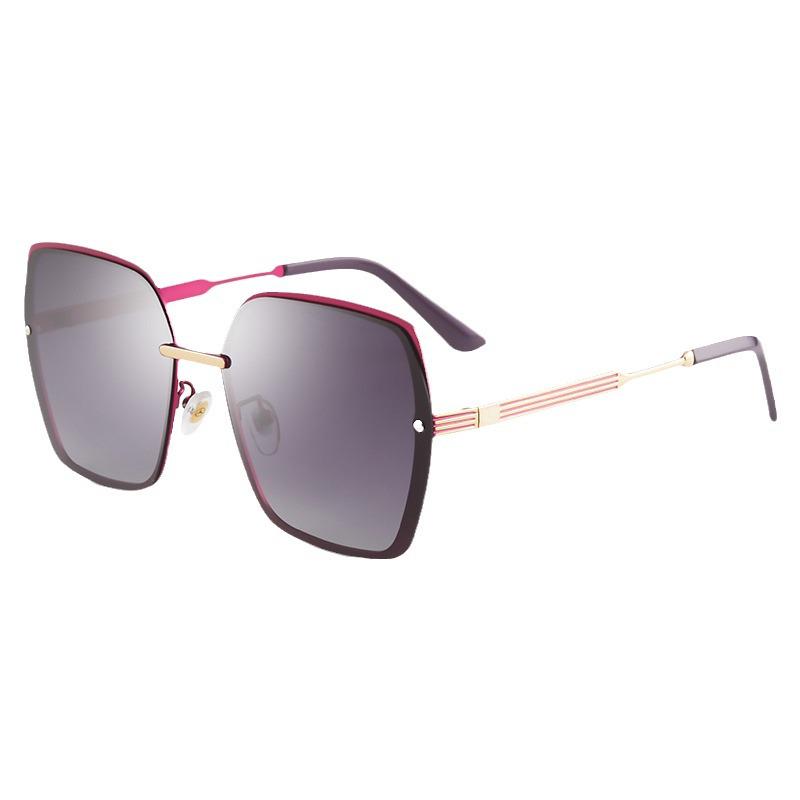 New Women's Polarized Sunglasses - Fashionable European and American Street Style Metal Trend