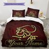 AFC Ajax Custom Name Pattern Bedding,Quilt Set Quilt Cover Pillowcase Home Birthday Gift(1 * Duvet Cover + 2 * Pillowcase, Without Core)