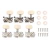 Big Square Head Guitar Machine Heads Silver Folk Instrument Tuning Pegs  For Acoustic Guitar