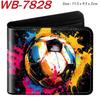 Sports Theme Basketball Football Baseball Print Short Wallet Large Capacity Coin Purse Card Holder for Students PU Leather 1pcs