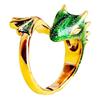 New European & American Style: Silver Toothless Dragon Adjustable Couple Ring