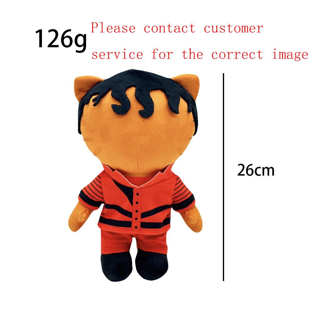 Nieuwe 25cm Tupac Pluche Pop Rapper Figuur Knuffels Schattige Jongens Meisjes Fans Verzamelen Cadeaus orange