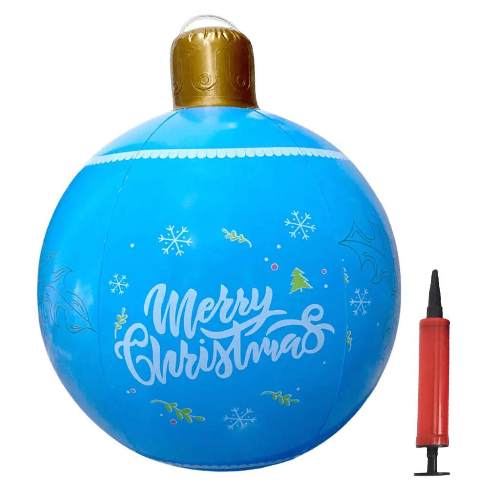 24 Inch Giant Inflatable Christmas Ball for Outdoor Decoration Perfect for New Year and Holiday Festivities