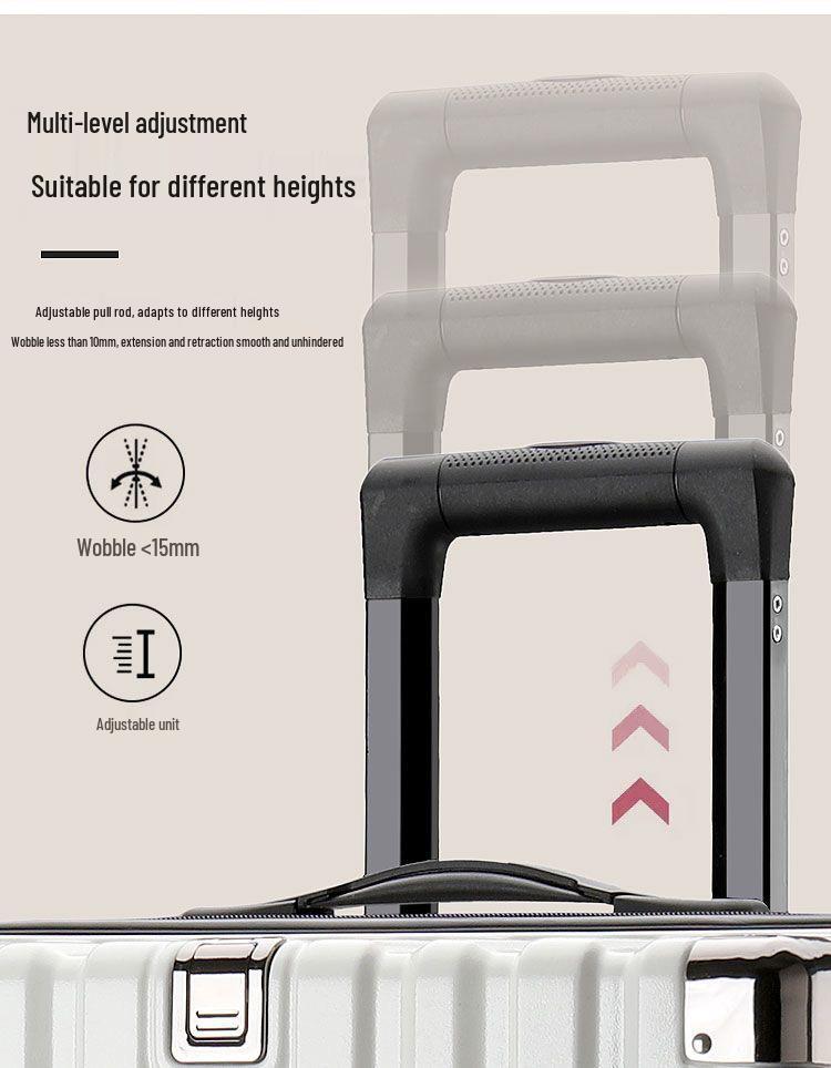 24-inch Women's Ultralight Trolley Suitcase - Large Capacity, Thickened Design with Zipper - 20-inch Cabin Option