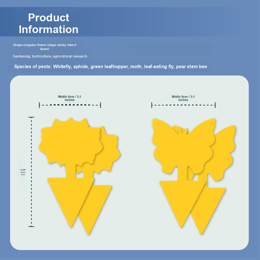 Insect Trap Sticky Board Deformation Fly Trap Mosquito Trap Yellow Board Floral Pattern Sticky Trap Insect Catcher