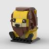 Creative DIY Assemable Animal Cute MINI Animal Lion Cartoon Pet Building Block Educational Boy Toys Children Bricks Model Head