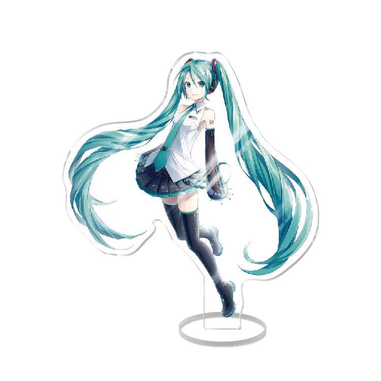 Anime Acrylic Stand Double Sided Artwork  Hatsune Miku Sakura Miku School Campus Figure Merchandise Otaku Collection