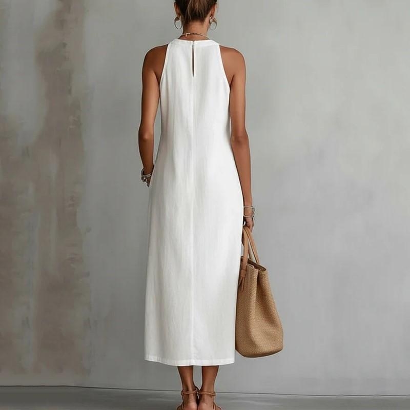 Sleeveless Plus Size Cotton Vintage Floral New In Dresses for Women Casual Loose Long Summer Dress
