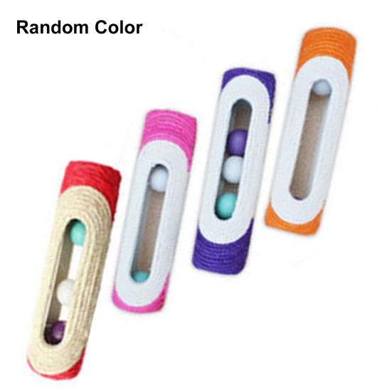 Pet Cat Kitten Scratcher Rolling Sisal Scratching Trapped Ball Training Toy