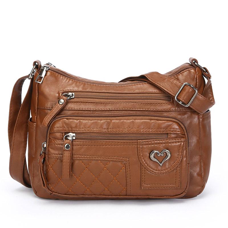 

Многослойная мягкая кожаная сумка женская сумка через плечо сумка для мамы сумка среднего возраста