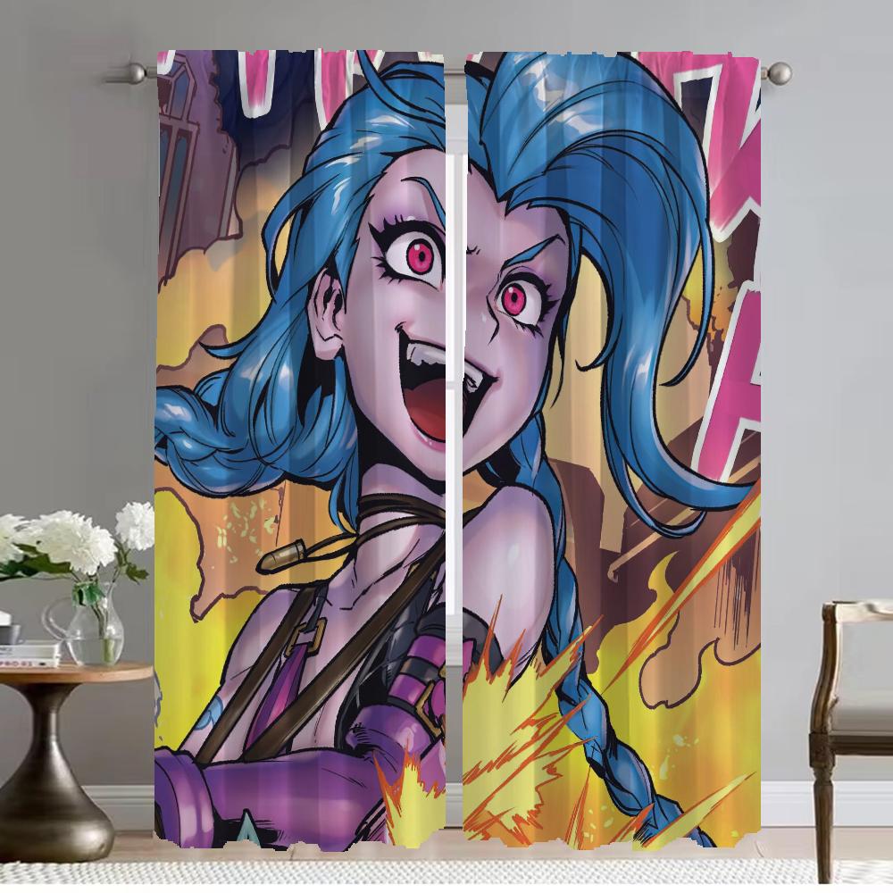 Tulle for Bedroom Jinx Kitchen Curtains 2 Pieces Modern Living Room Curtains Halloween Decoration Blackout Curtain Partition