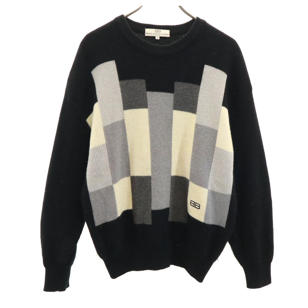 BALENCIAGA SPORT 90s Old Long sleeve sweater M black knit Men's Used