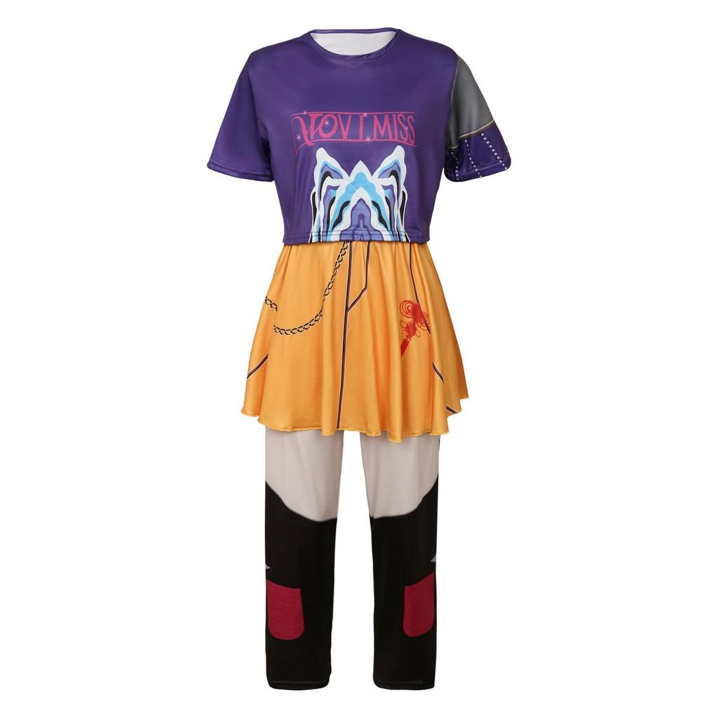 COSSA Kids' Demon/Hunter Cosplay Costume for Girls, Halloween, Cultural Festivals, Events, and Performances (Mira, 110)