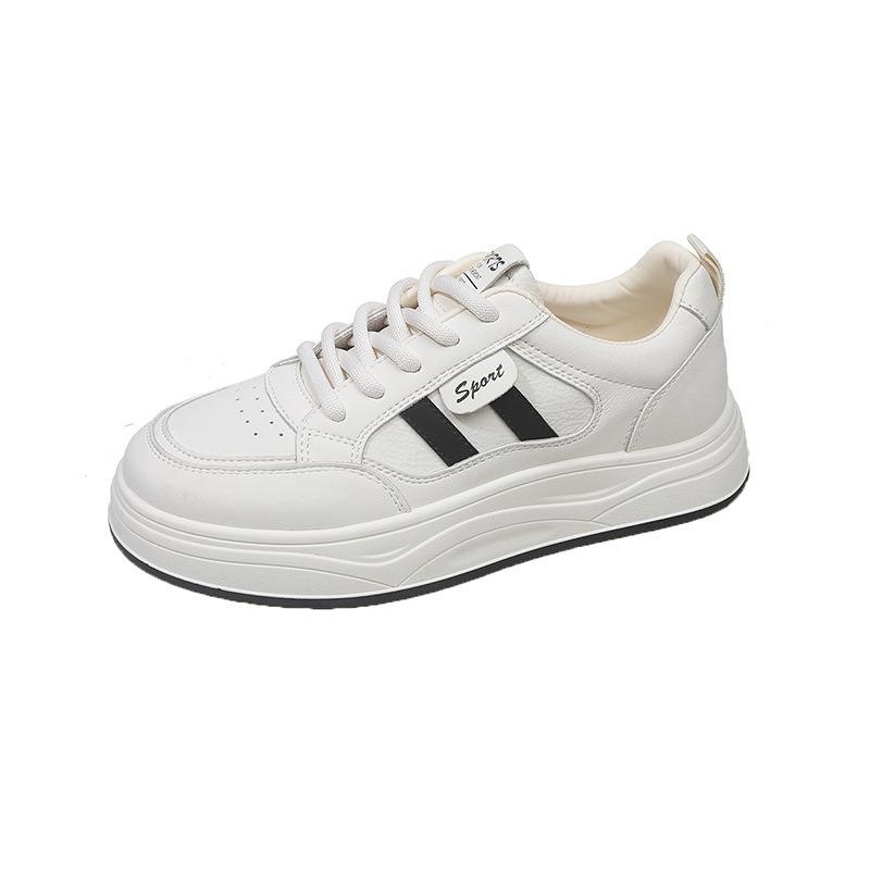 The first layer of cowhide little white shoes with soft soles and light shoes women's shoes autumn new thick-soled casual sports shoes board shoes