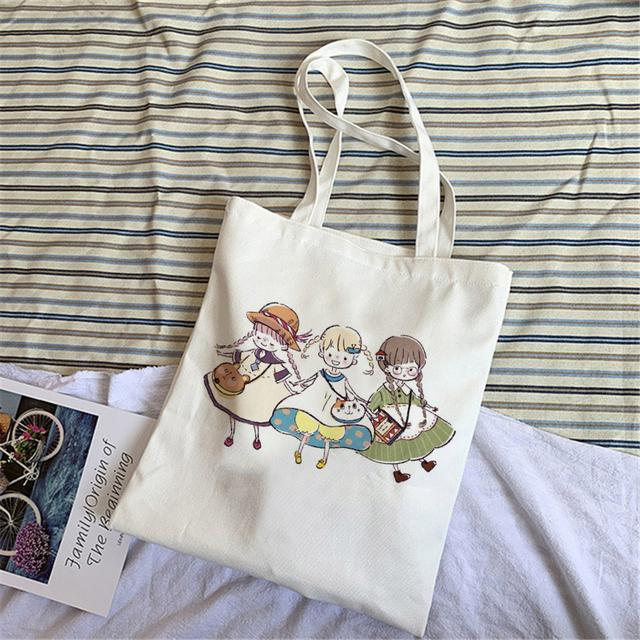 Fashion Niche Design Canvas Handbag Casual Wild Women's Shoulder Bag Student Schoolbag White Large Capacity No Zipper Handbag.