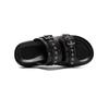 Fashion Summer Thick Soled Belt Buckle Rivet Women's Outdoor Slippers New Flat Round Toe Retro Casual Commuting Beach Sandals Size36-43