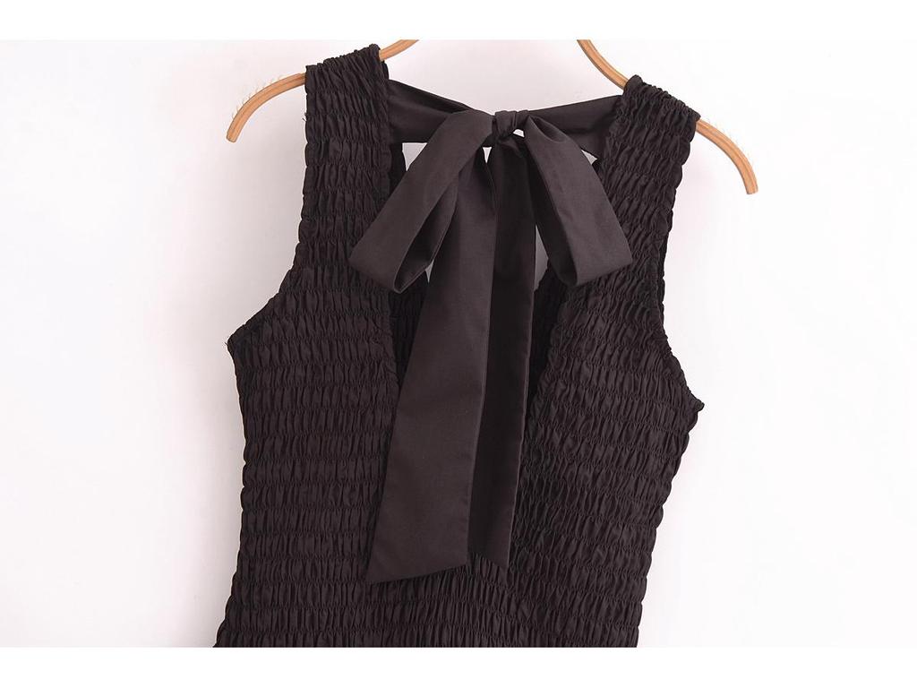 2024 Women's European & American Style Poplin Layered Short Dress