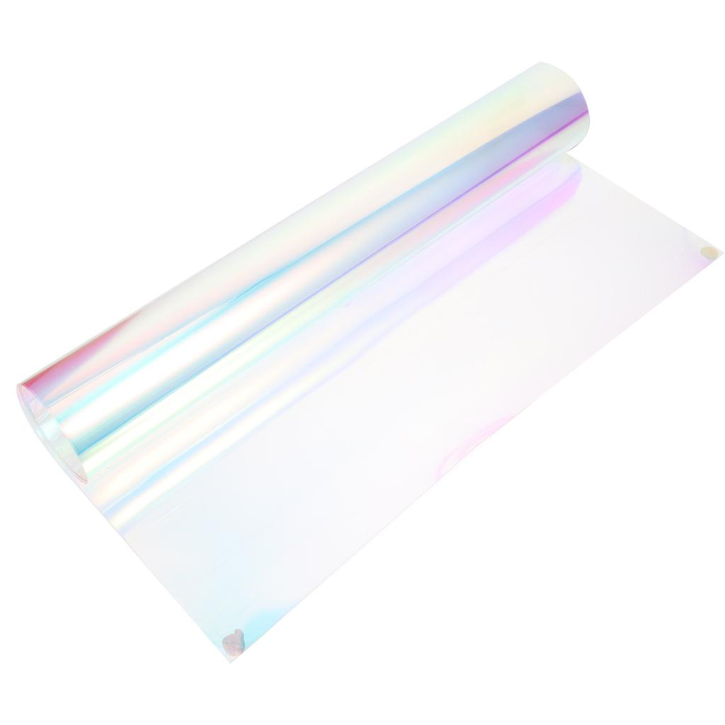 Film in Tessuto PVC Colorato Iridescente per Artigianato Fai-da-te Cucito Materiali per Costumi Borse Custodie per Telefono Portachiavi Olografico
