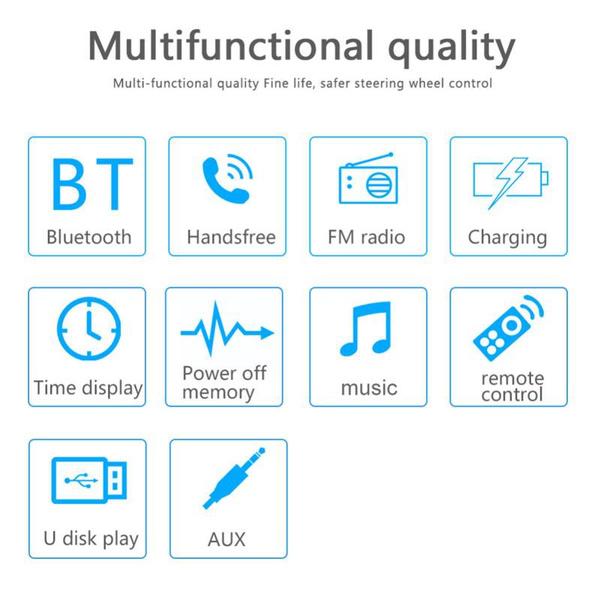 AMPRIME 1DIN In-Dash 12V Car Radio Stereo Remote Control Digital Bluetooth Audio Music Stereo Car Radio MP3 Player USB/SD/AUX-IN