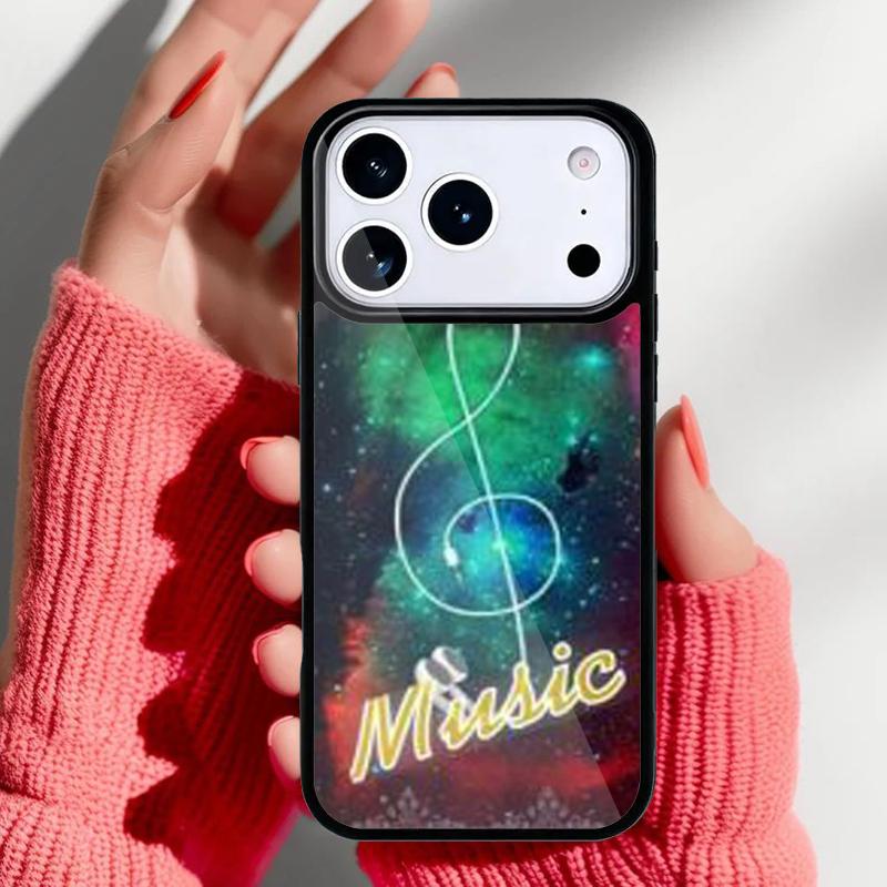 Music Note Phone Case for iPhone 17 Air 16e 15 14 13 Pro Max Back Cover for 12 11 Pro Coque