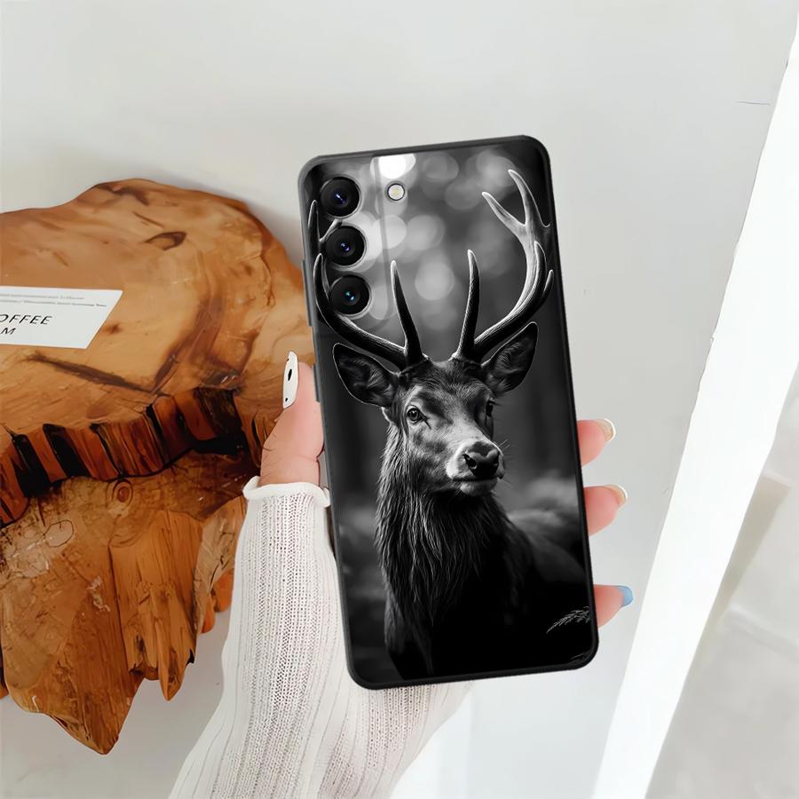 Dark Patterned Deer Phone Cover Case for Samsung Galaxy A57 A15 A37 A52 A36 A06 A53 A17 A05 A73 A51 A23 A25 A16 A55 A41 A12 A70