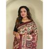 Pure Malai Cotton Saree with Big Border Digital Print Concept with Elegant Kalamkari Patterns with Contrast  Big Pallu with Tassels Attached