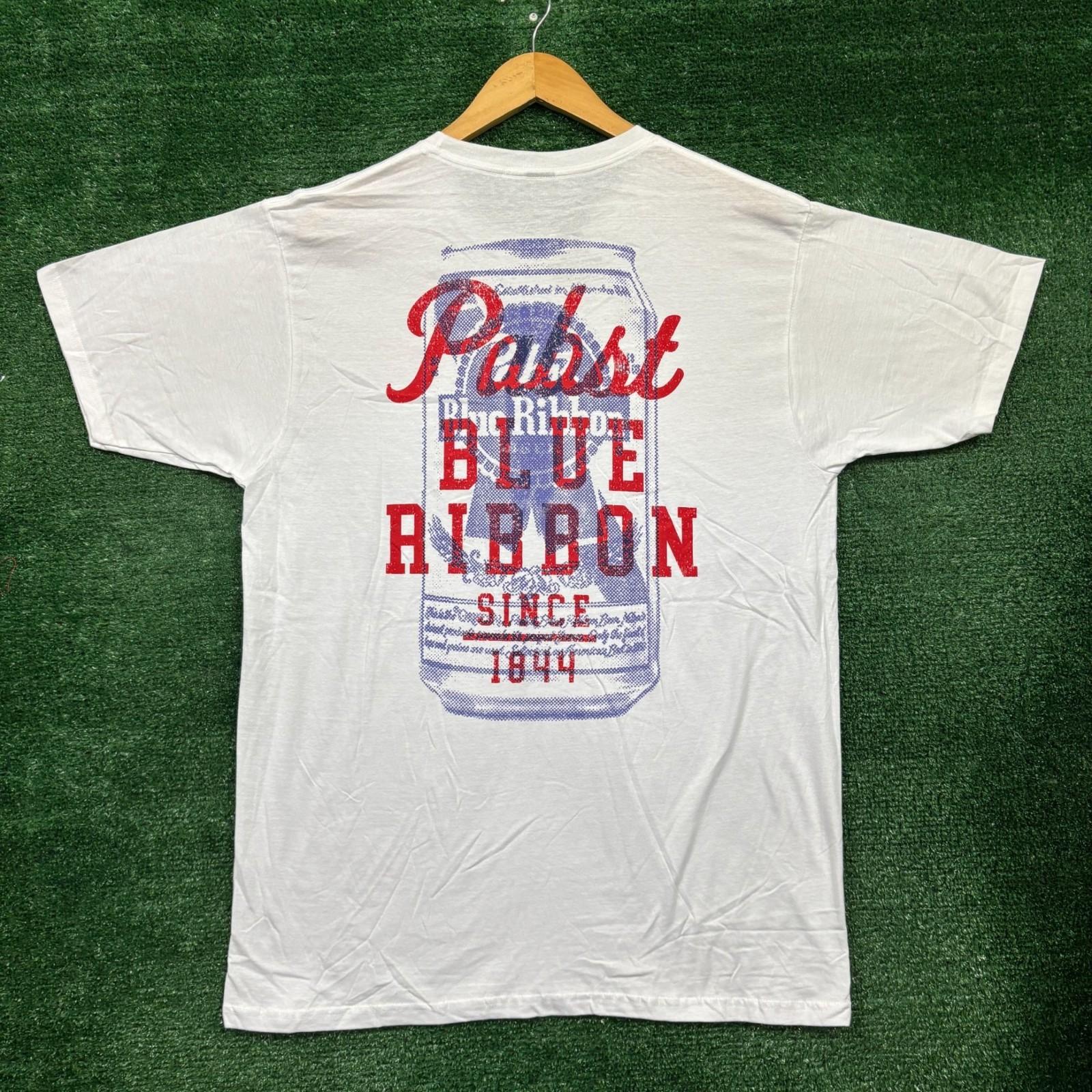 Pabst Blue Ribbon Since 1844 Beer Can T-Shirt Size Large 2XL