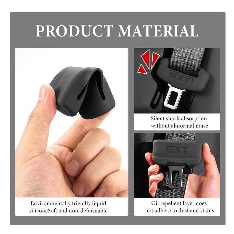 Silicone Car Seat Belt Anti Scratch Protector Cover Accessories For Dodge SRT Charger Challenger RAM 1500 s Journey Caravan
