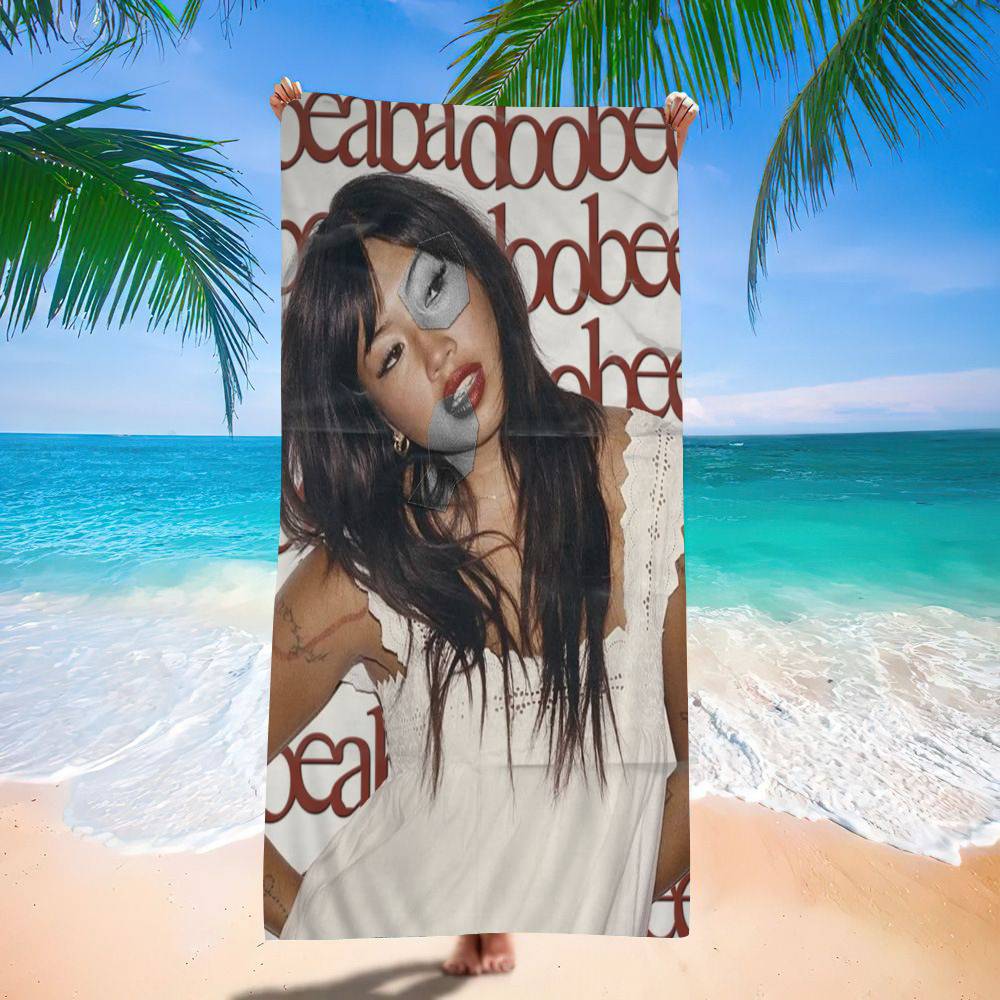 Rock Singer Pretty B-Beabadoobee Beach Towel Colorful Bath Towels For Girl Microfiber Quick Dry Custom Sand Free Yoga Spa Gym