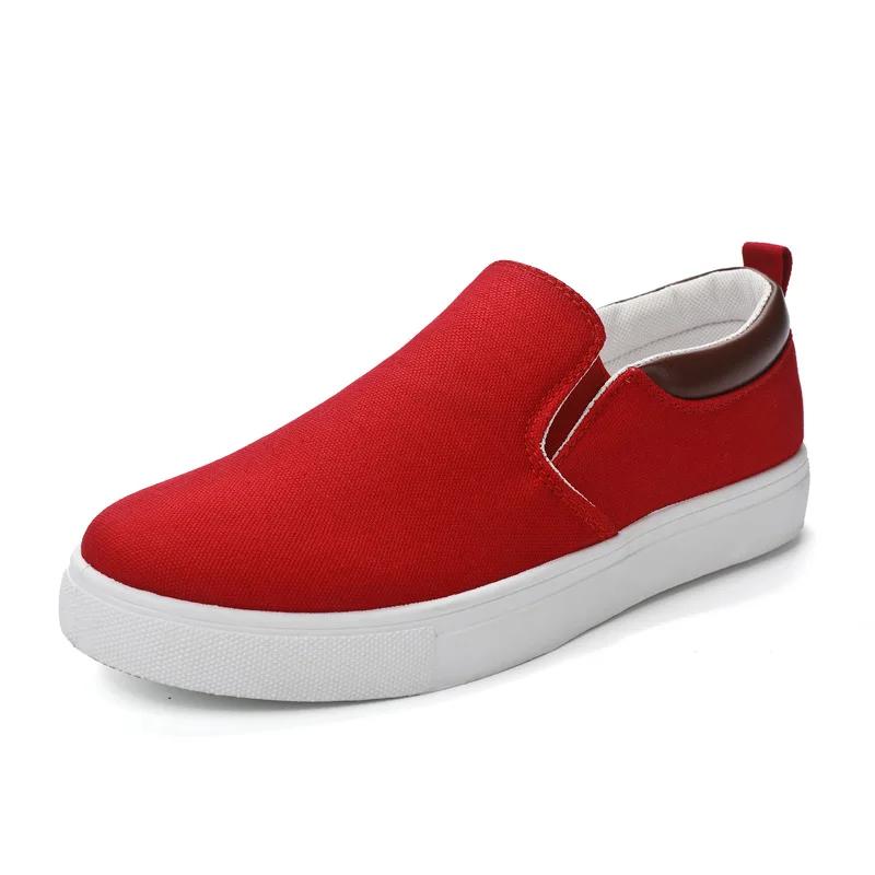 Fashion Autumn Men Canvas Casual Shoes Boys Male Sneaker Slip-on Vulcanized Flats Non-Leather Shoes Zapatos Hombres
