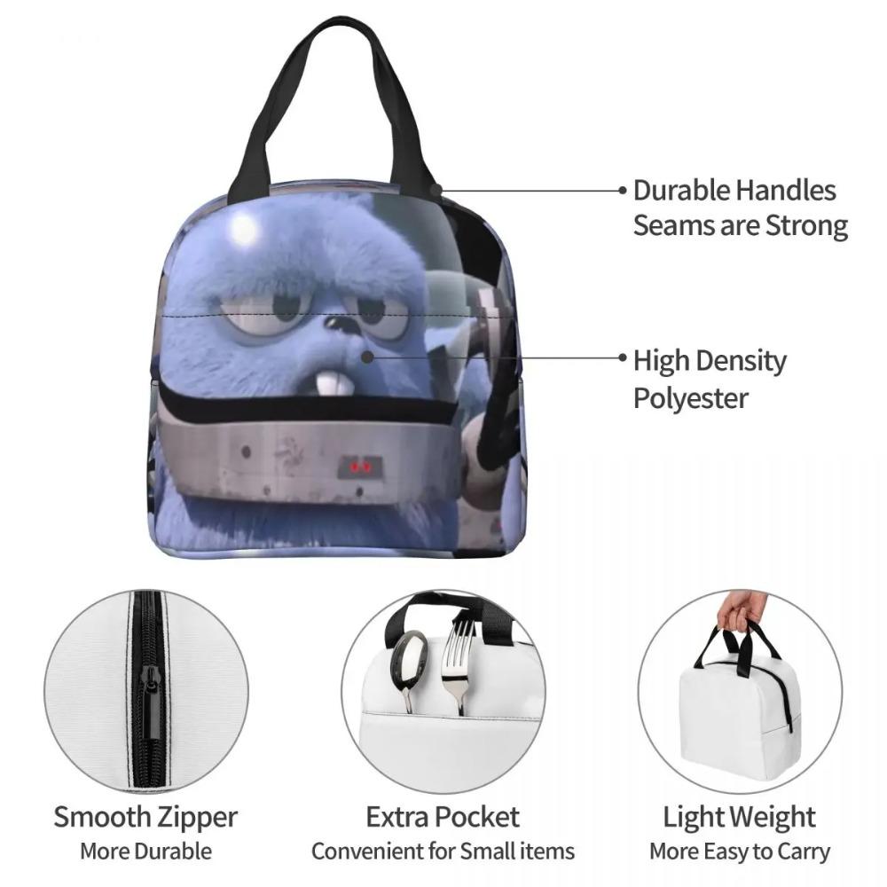 Grizzy und die Lemminge Isolierte Lunchtasche für Kinder Schul-Kühltasche Thermische Lebensmittelbox Tragbare Lunchboxen Behälter
