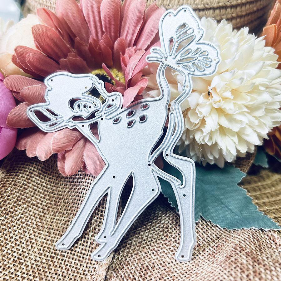 Deer and Butterfly Metal Cutting Dies Stencils For DIY Scrapbooking Decorative Embossing Handcraft